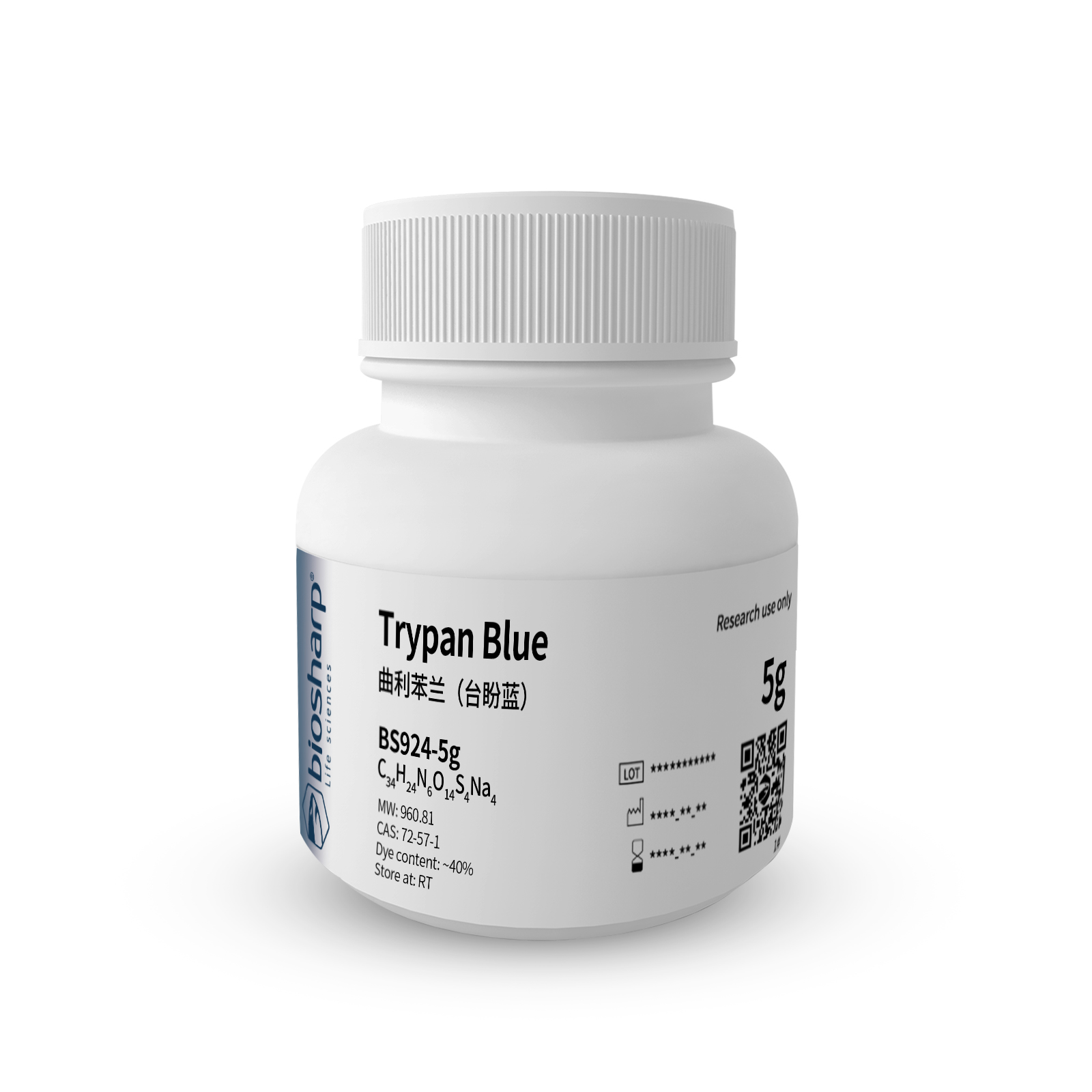 BS924-5g 曲利苯兰(台盼兰)/Trypan Blue