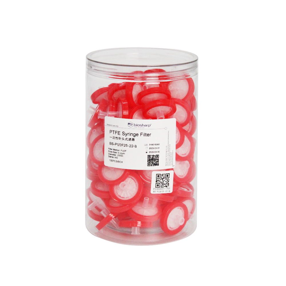 BS-PVDF25-22-B 25mm,0.22um一次性针头式滤器,非无菌,疏水PVDF膜