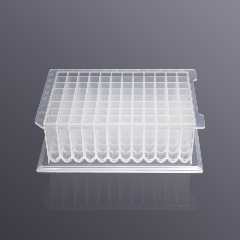 DWS-96-UC-2200G 2.2mL 96孔方口U底透明深孔板,工字型