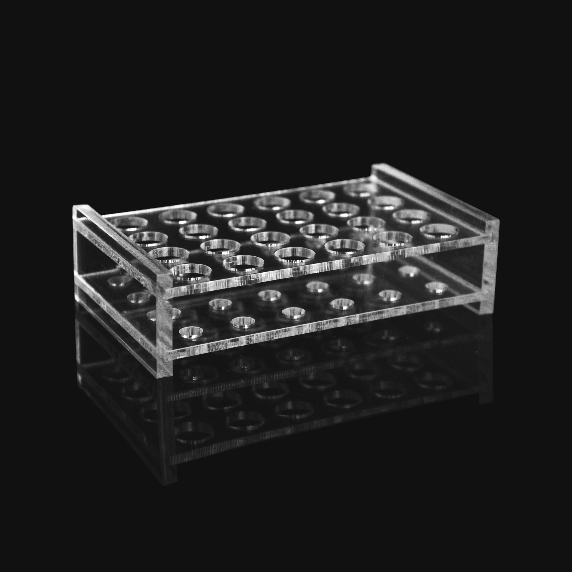 BS-CTR-015-A 1.5ml 24孔有机玻璃离心管架
