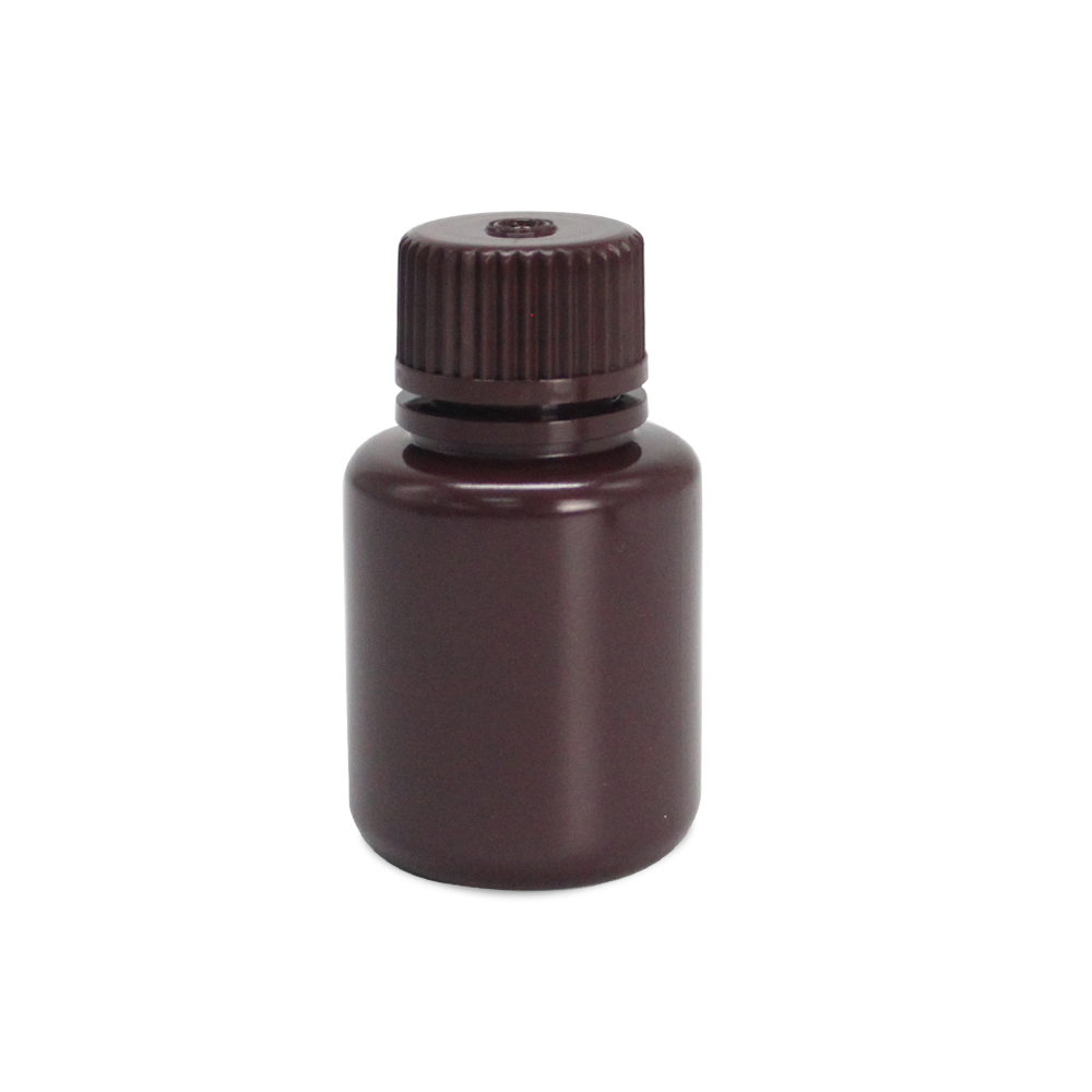 BS-RB-HDPE-0030-NA 30ml 棕色 HDPE窄口试剂瓶,无菌