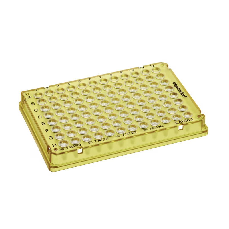 0030129563 twin.tec 96孔, 全裙边, 150 µL, PCR clean, 黄色框, 透明管, 低吸附 - Eppendorf/艾本德