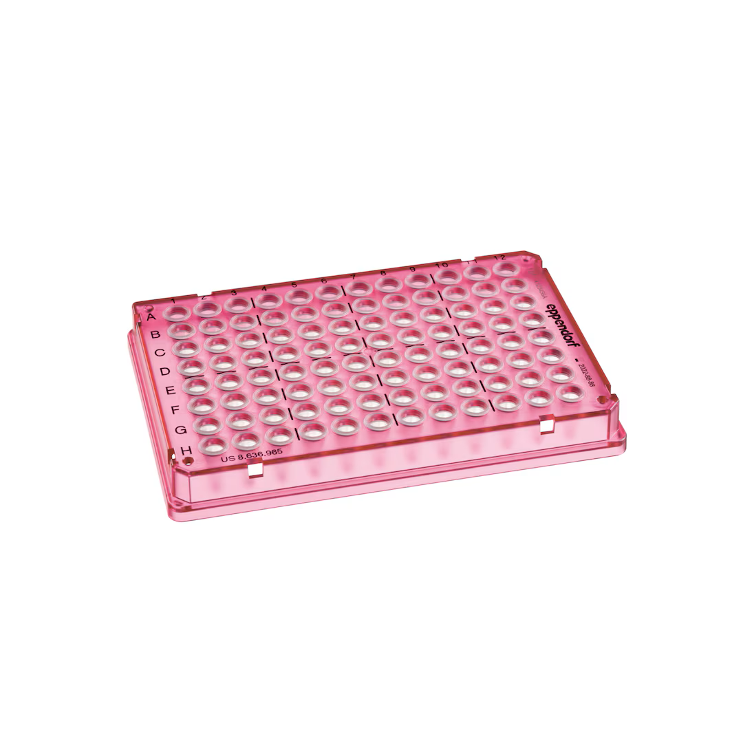 0030129784 twin.tec 96孔, 全裙边, 150 µL, PCR clean, 紫红框, 透明管 - Eppendorf/艾本德