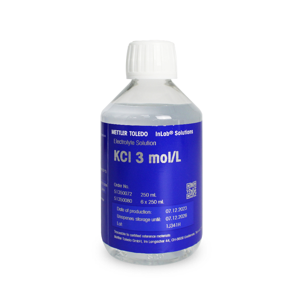 51350072 3M KCI溶液，1瓶x250mL - 梅特勒-托利多