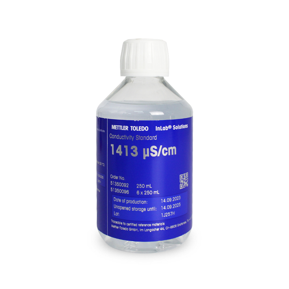 51350092 1413uS/cm电导仪标准液，1瓶x250mL - 梅特勒-托利多