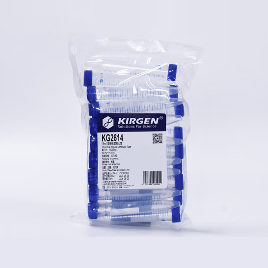 KG2614 15ml 袋装锥底离心管；14000 x g，PP，灭菌，蓝色刻度线 - KIRGEN(科进)