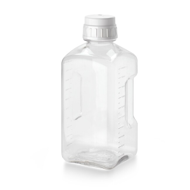 2019-2000 无菌方形培养基瓶，PETG，2000ml容量 - Nalgene