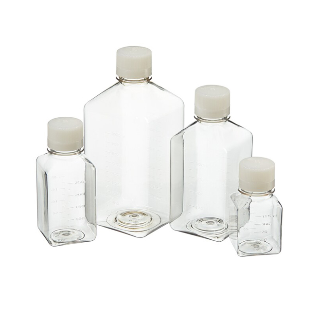 342040-1000 方形培养基瓶,1000ml,PET材质,带盖,无菌 - Nalgene