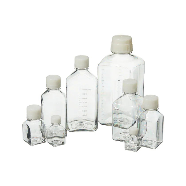 342020-0060 无菌方形培养基瓶,60ml,带盖,无菌,PETG - Nalgene