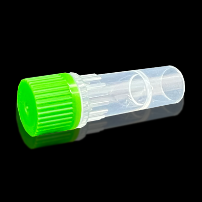 KG2751G 0.5 mL自立式锥形螺旋盖微量离心管和管盖；带O型圈，透明，聚丙烯，绿色盖，辐照灭菌，20000 x g - KIRGEN(科进)
