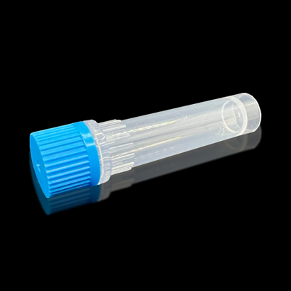 KG2753B 2.0 mL自立式锥形螺旋盖微量离心管和管盖；带O型圈，透明，聚丙烯，蓝色盖，辐照灭菌，20000 x g - KIRGEN(科进)