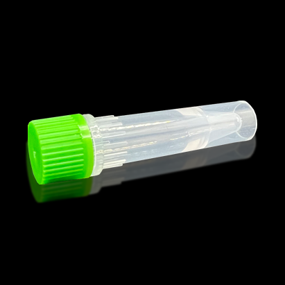 KG2752G 1.5mL自立式锥形螺旋盖微量离心管和管盖；带O型圈，透明，聚丙烯，绿色盖，辐照灭菌，20000 x g - KIRGEN(科进)