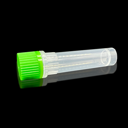KG2753G 2.0 mL自立式锥形螺旋盖微量离心管和管盖；带O型圈，透明，聚丙烯，绿色盖，辐照灭菌，20000 x g - KIRGEN(科进)