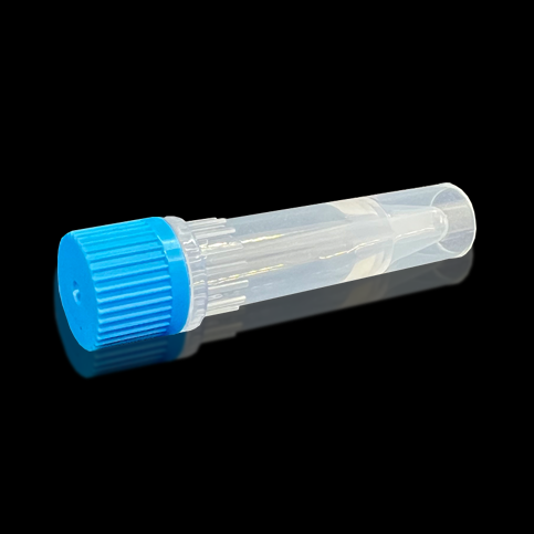 KG2752B 1.5mL自立式锥形螺旋盖微量离心管和管盖；带O型圈，透明，聚丙烯，蓝色盖，辐照灭菌，20000 x g - KIRGEN(科进)