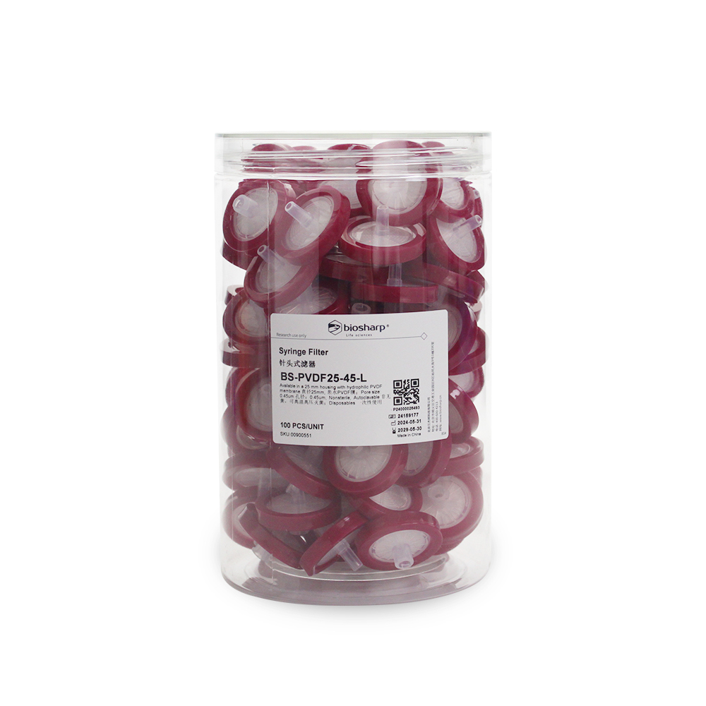 BS-PVDF25-45-L 25mm,0.45um一次性针头式滤器,非无菌,亲水PVDF膜