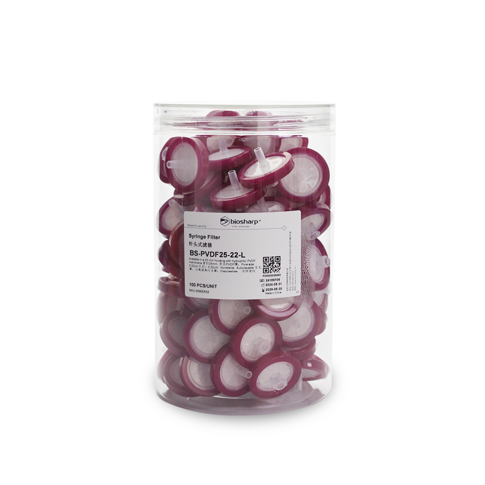 BS-PVDF25-22-L 25mm,0.22um一次性针头式滤器,非无菌,亲水PVDF膜