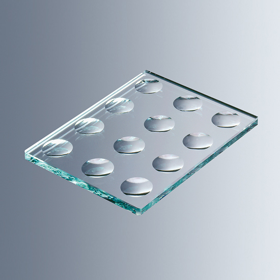 1406405 带空腔玻璃板，130 x 100 x 6 mm，6孔，20-22mmΦ - Marienfeld