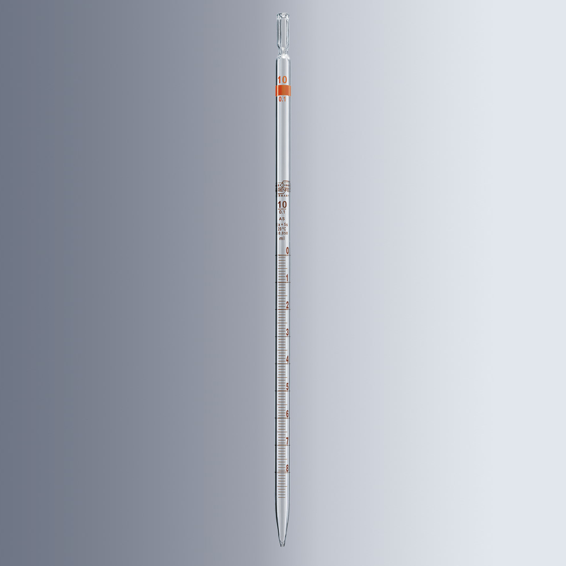 1902130 玻璃移液管，体积25ml，精度0.1ml - Marienfeld