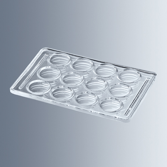 1800002 微絮凝板，89 x 57 x 4.5 mm，12孔，15mmΦ - Marienfeld