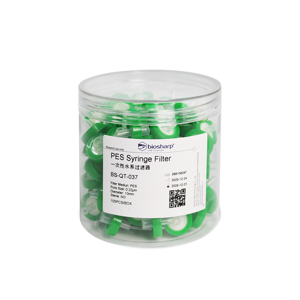 BS-QT-037 13mm,0.22μm一次性针头式滤器,非无菌,亲水PES膜
