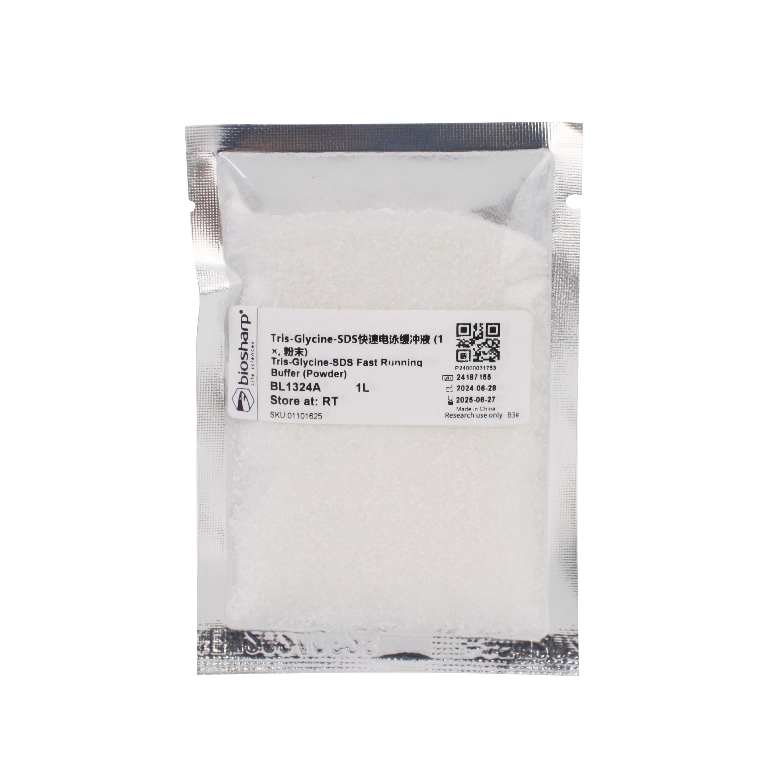 BL1324A Tris-Glycine-SDS快速电泳缓冲液 (1×, 粉末)