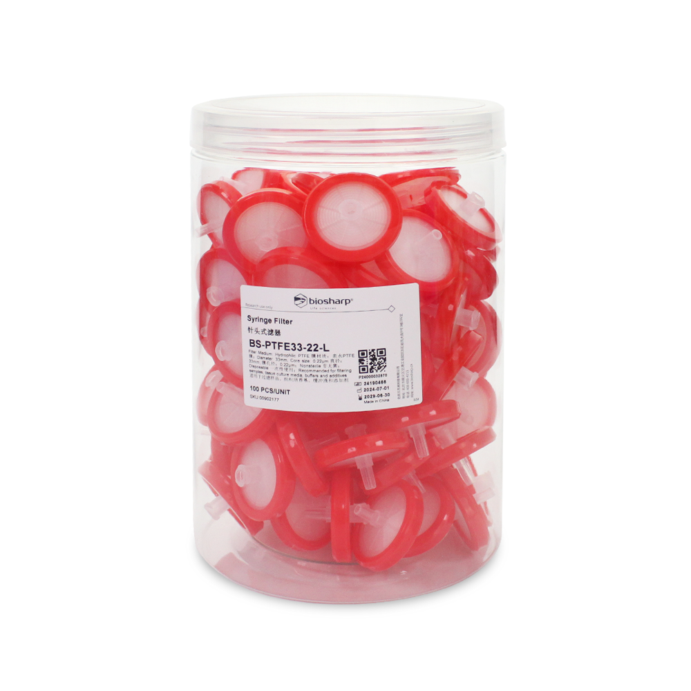 BS-PTFE33-22-L 33mm,0.22μm一次性针头式滤器,非无菌,亲水PTFE膜