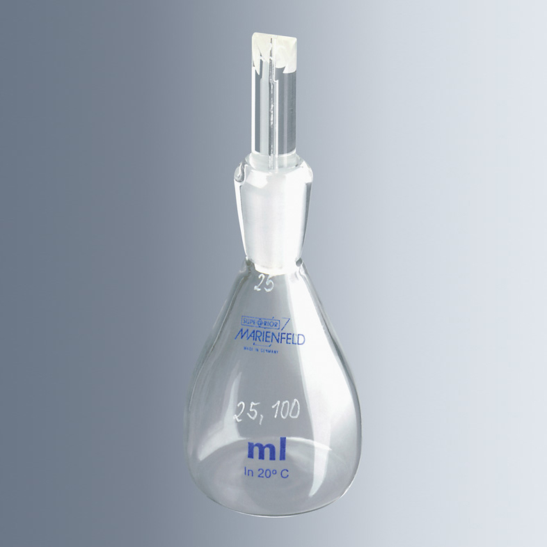 2714000 比重瓶，3.3高硼硅玻璃，体积25ml，经校准（20℃） - Marienfeld