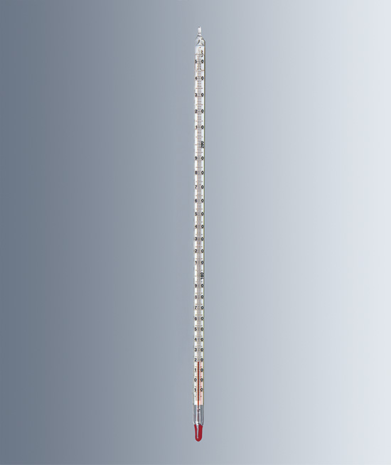 3003018 化学温度计，enclosed scale，-10+150℃，长260mm - Marienfeld
