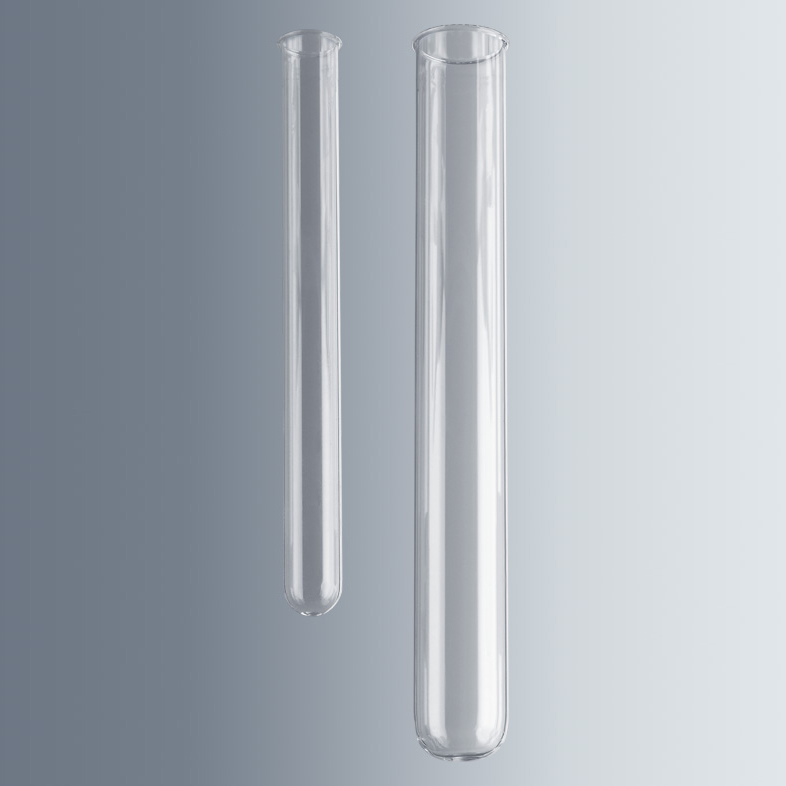 3710544 玻璃圆底试管，无刻度，高硼硅玻璃，直口，100×16mm，14ml - Marienfeld