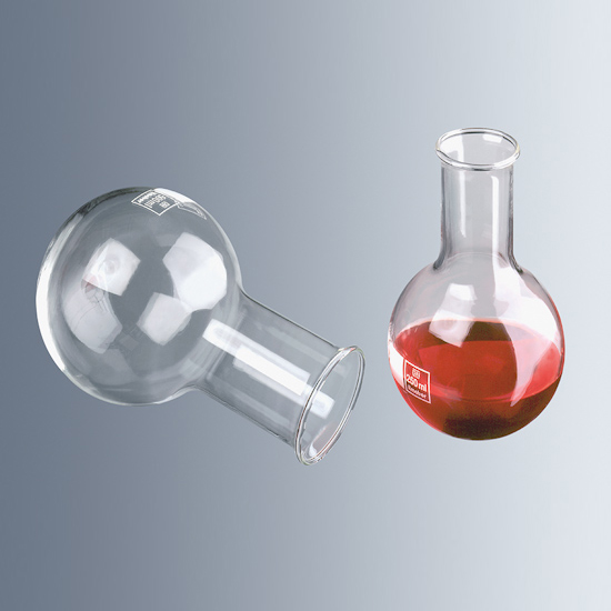 4110407 玻璃烧瓶，卷口，圆底窄口，250ml - Marienfeld