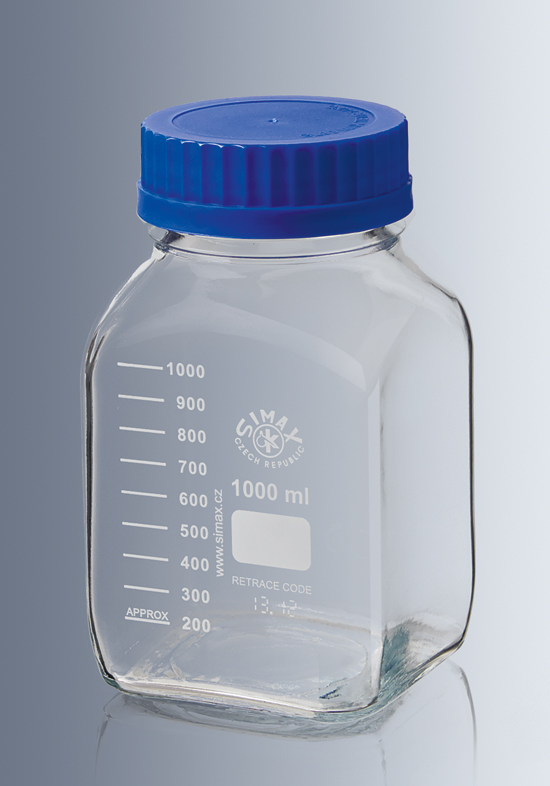 3667509 方形蓝盖试剂瓶，2000ml - Marienfeld