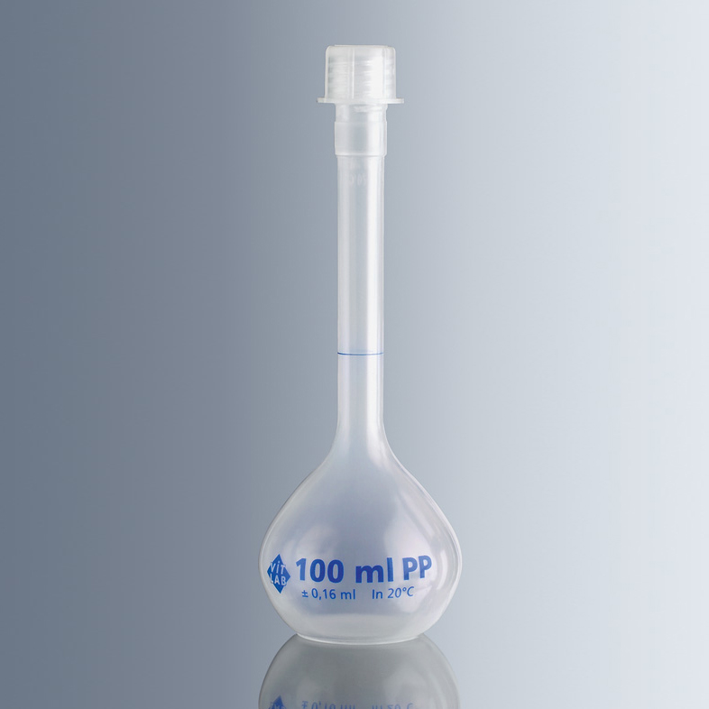 5500607 塑料容量瓶，体积100ml，B级 - Marienfeld
