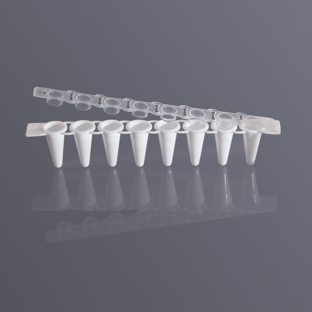 PCR-0108-LP-RT-W 0.1ml白色八连排定量管盖套装 - Axygen/爱思进