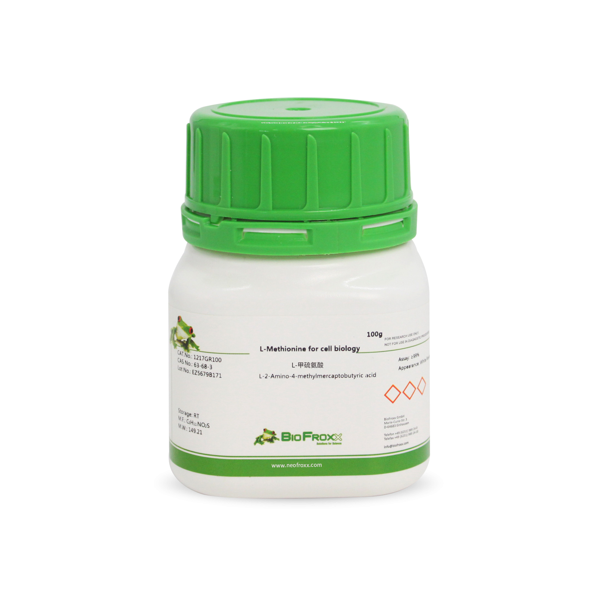1217GR100 L-甲硫氨酸(L-蛋氨酸)L-Methionine - BioFroxx