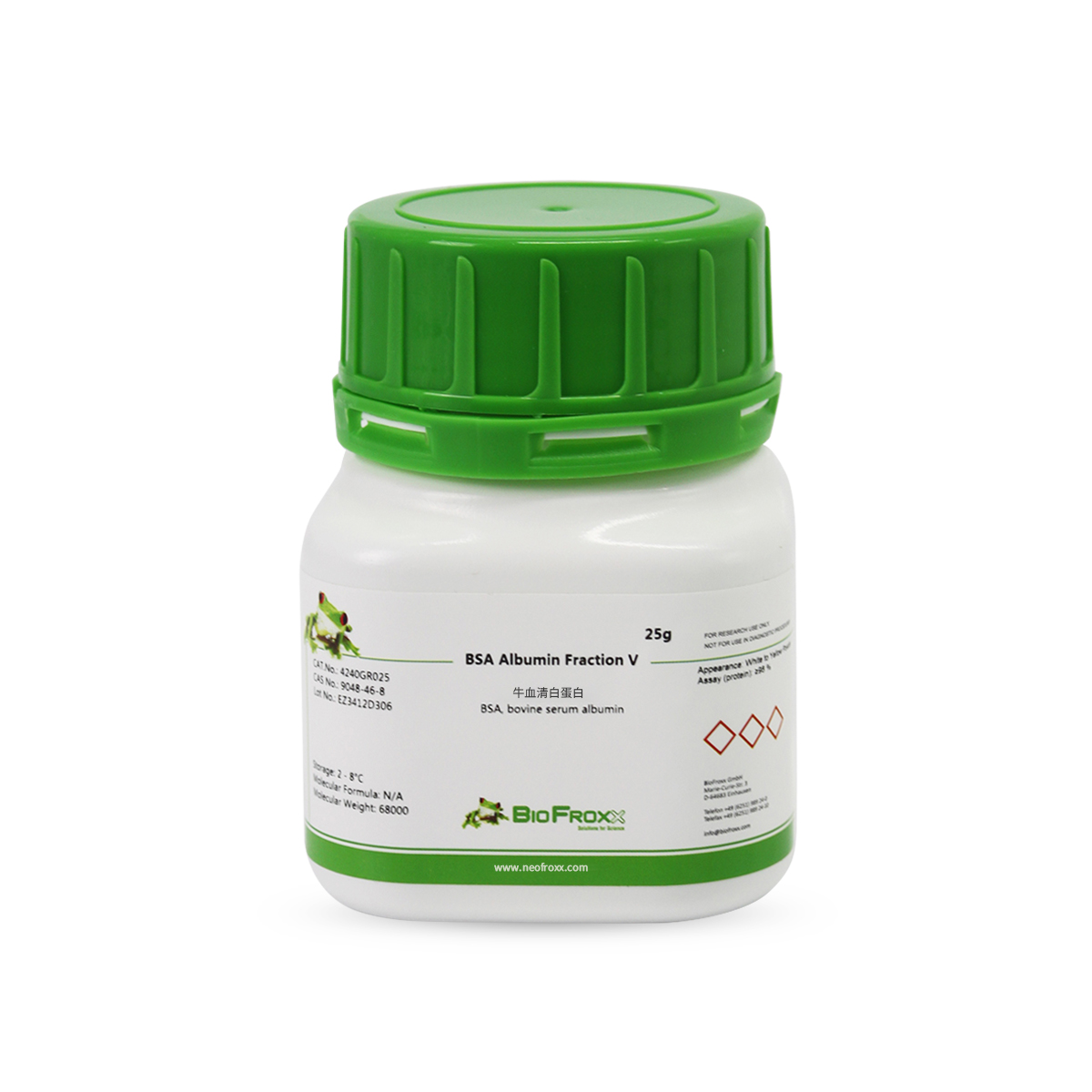 4240GR025 牛血清白蛋白VBSA(AlbuminBovine) - BioFroxx