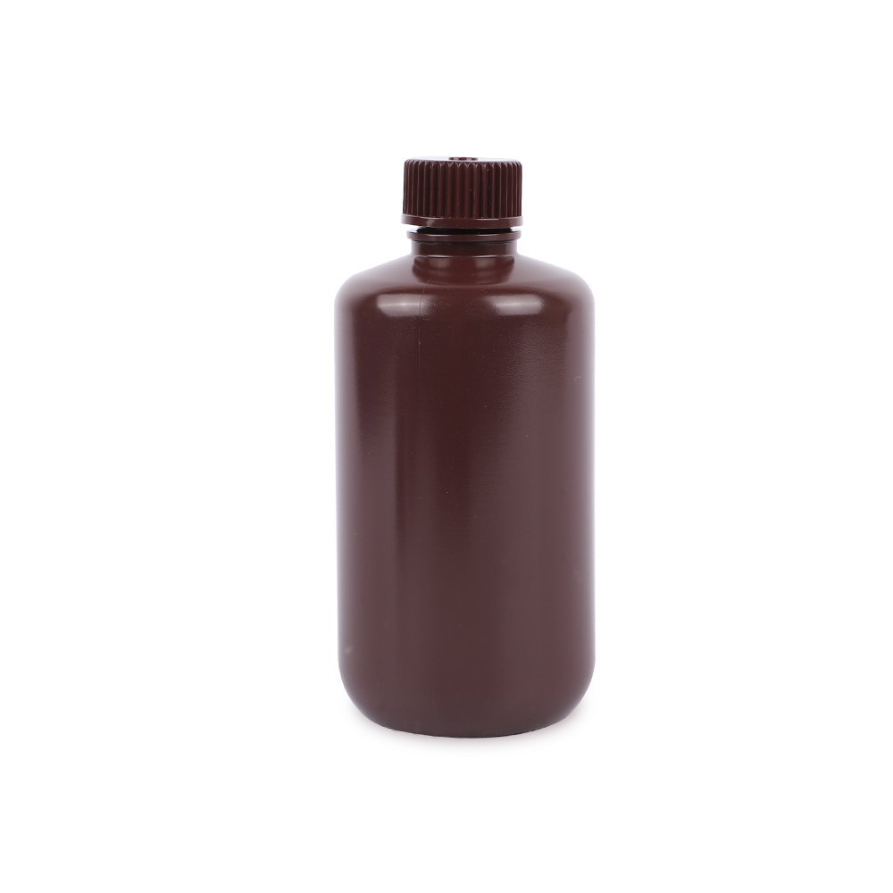 BS-RB-HDPE-0250-NA 250ml 棕色 HDPE窄口试剂瓶,无菌