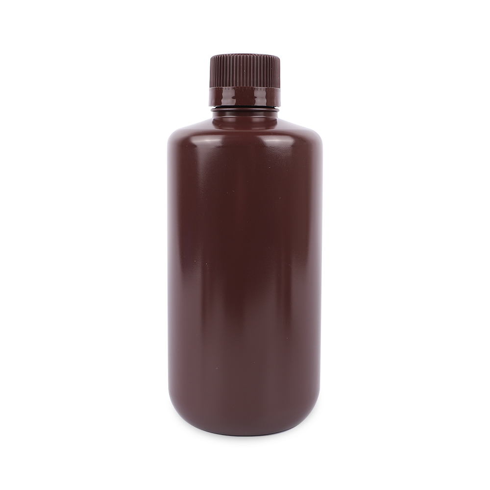 BS-RB-HDPE-1000-NA 1000ml 棕色 HDPE窄口试剂瓶,无菌