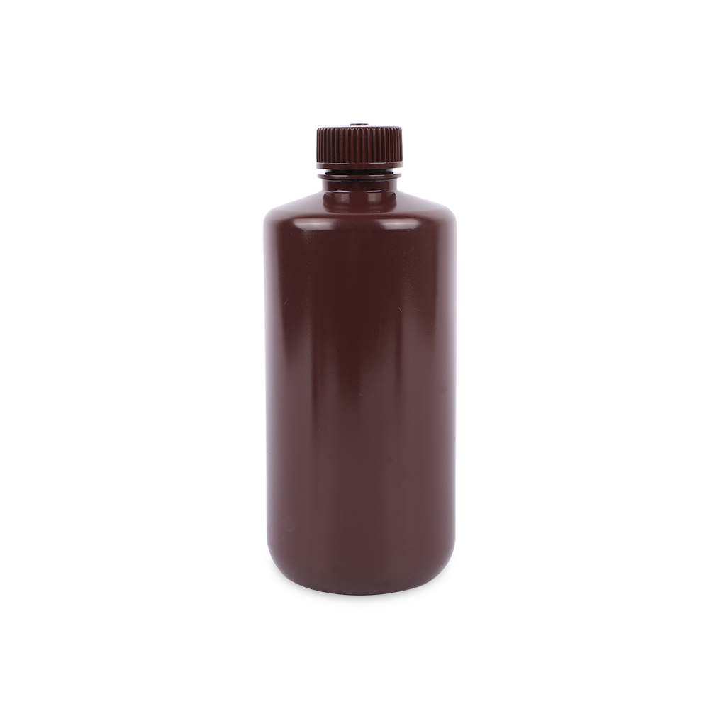 BS-RB-HDPE-0500-NA 500ml 棕色 HDPE窄口试剂瓶,无菌