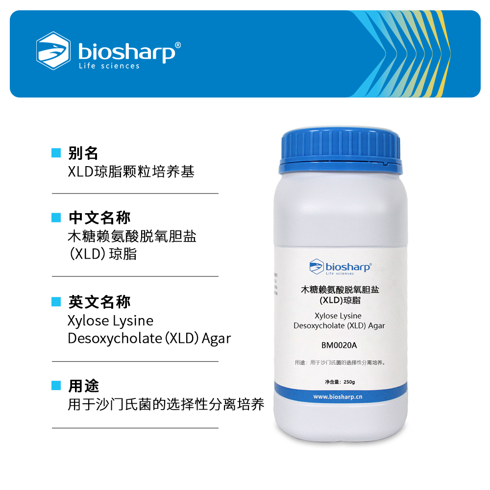 BM0020A 木糖赖氨酸脱氧胆盐(XLD)琼脂 - Biosharp/白鲨