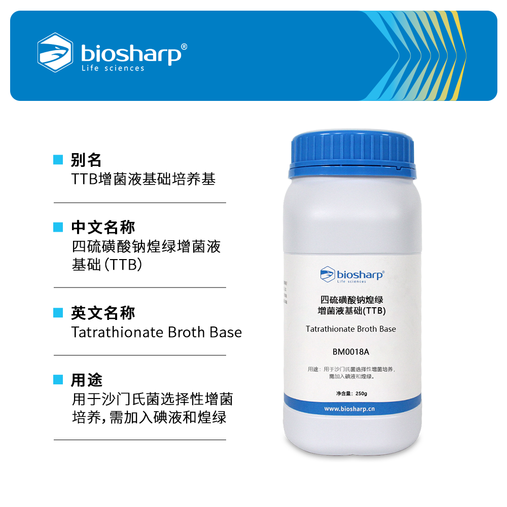BM0018A 四硫磺酸钠煌绿增菌液基础(TTB) - Biosharp/白鲨