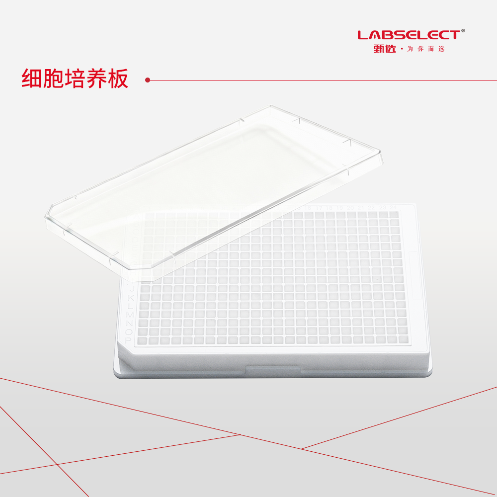 11615 384孔细胞培养板,白色框,透明平底