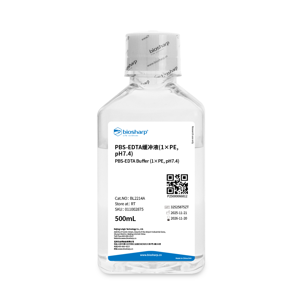 BL2214A PBS-EDTA缓冲液(1×PE,pH7.4) - Biosharp/白鲨