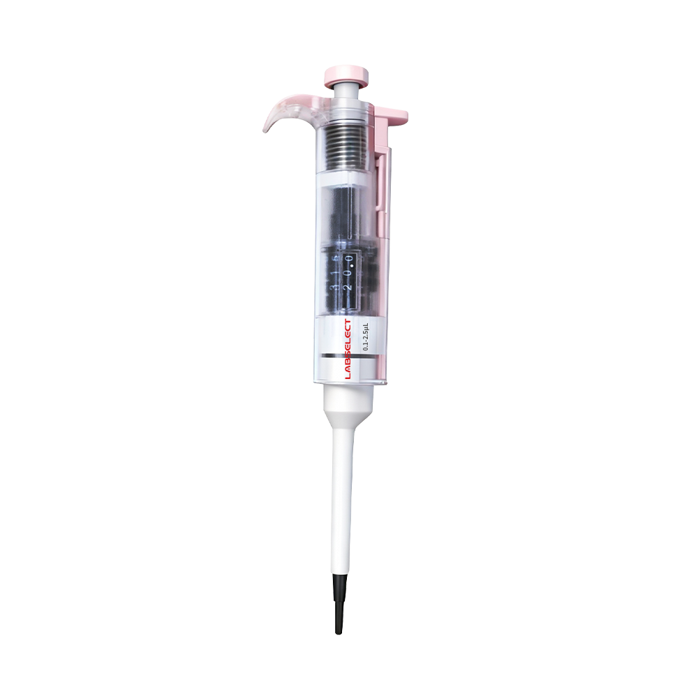 201011201 L'S Pipettor 0.1-2.5μL手动单道可调移液器,半支消毒,透明 - LABSELECT(甄选)