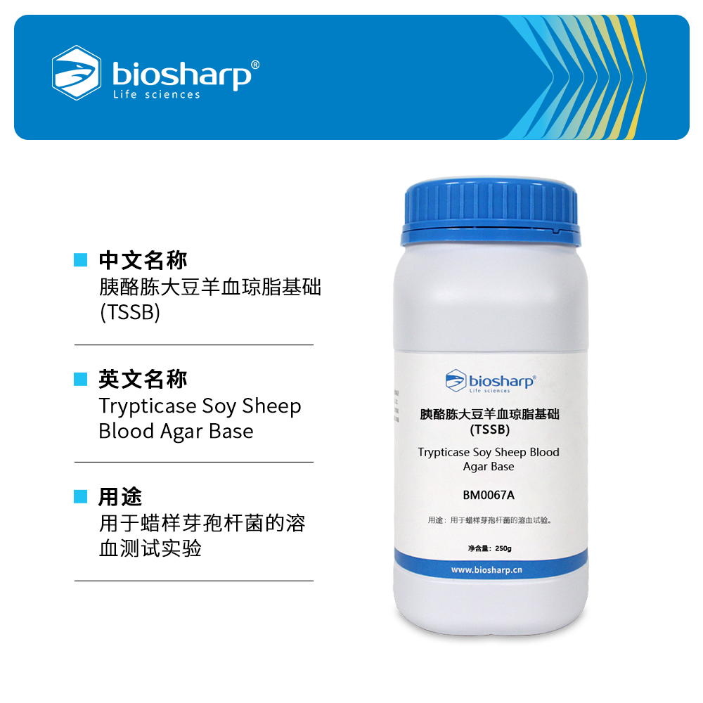 BM0067A 胰酪胨大豆羊血琼脂基础(TSSB) - Biosharp/白鲨