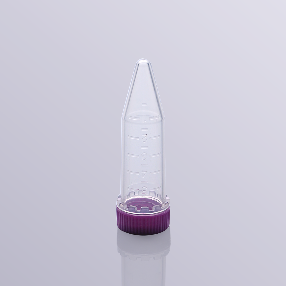 BS-50-PS-S 5ml尖底透明离心管，紫色螺旋盖，无菌 - Biosharp/白鲨