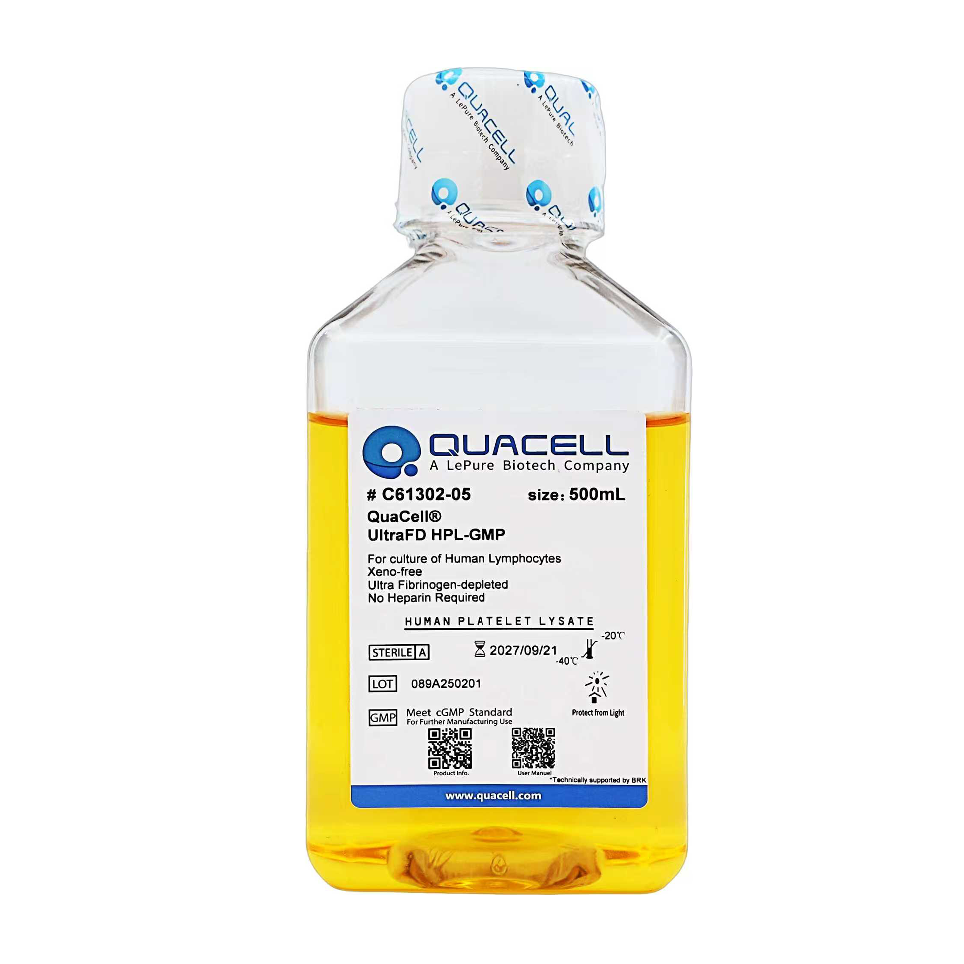 C61302-05 QuaCell® UltraFD HPL-GMP 免疫细胞专用 - QuaCell/康晟