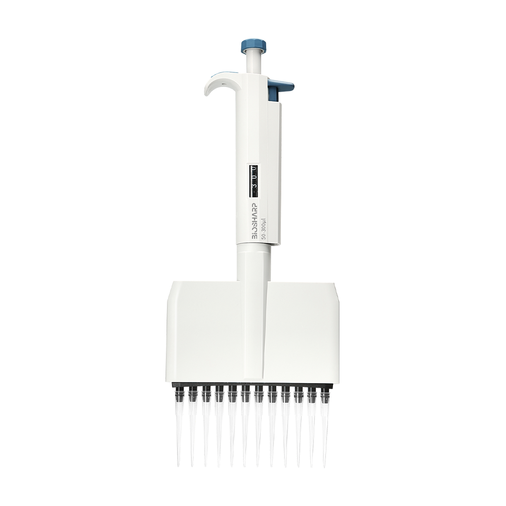 BP10017A 50-300μL手动十二道可调式移液器 - Biosharp/白鲨