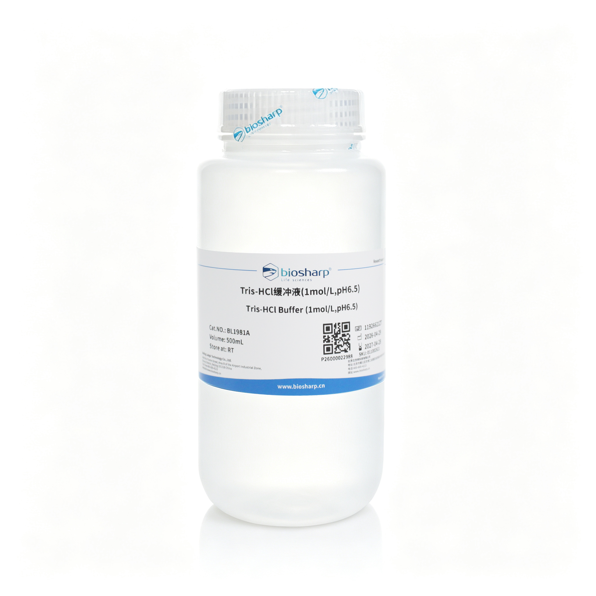 BL1981A Tris-HCl缓冲液(1mol/L,pH6.5) - Biosharp/白鲨