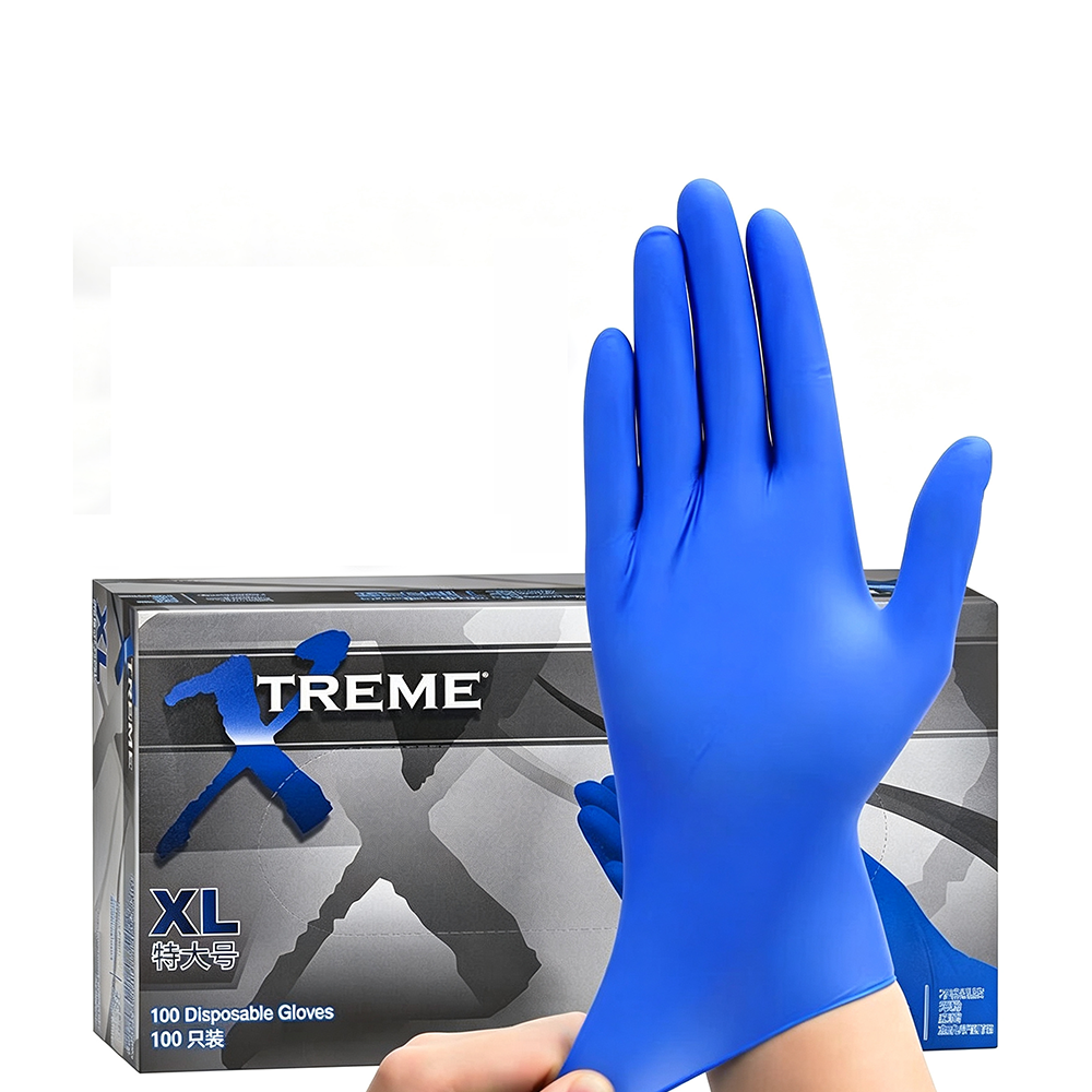 XNFST48100 蓝色丁腈手套加大号5g - AMMEX（爱马斯）