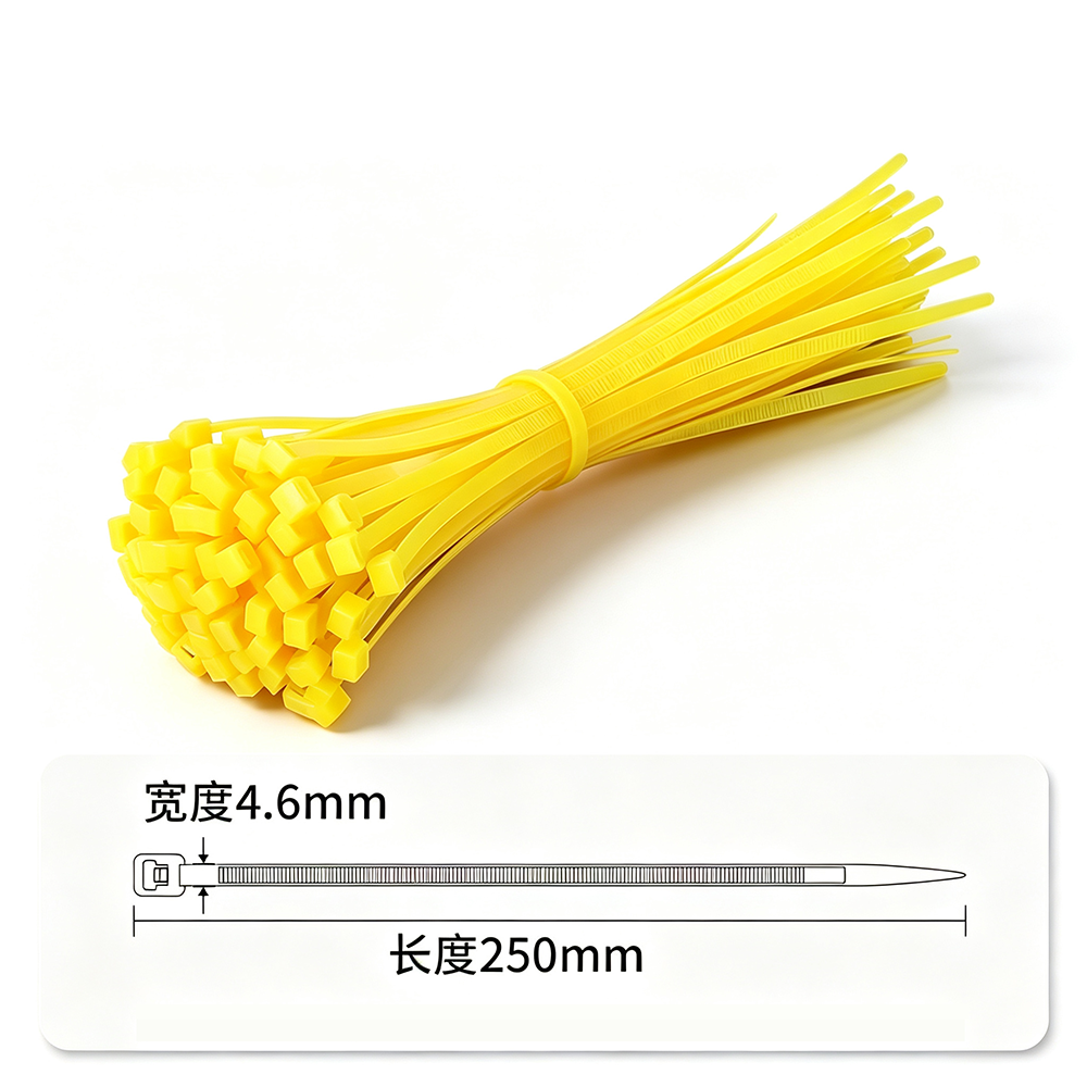 BS-QT-208 黄色自锁式尼龙扎带,4.6×250mm - Biosharp/白鲨